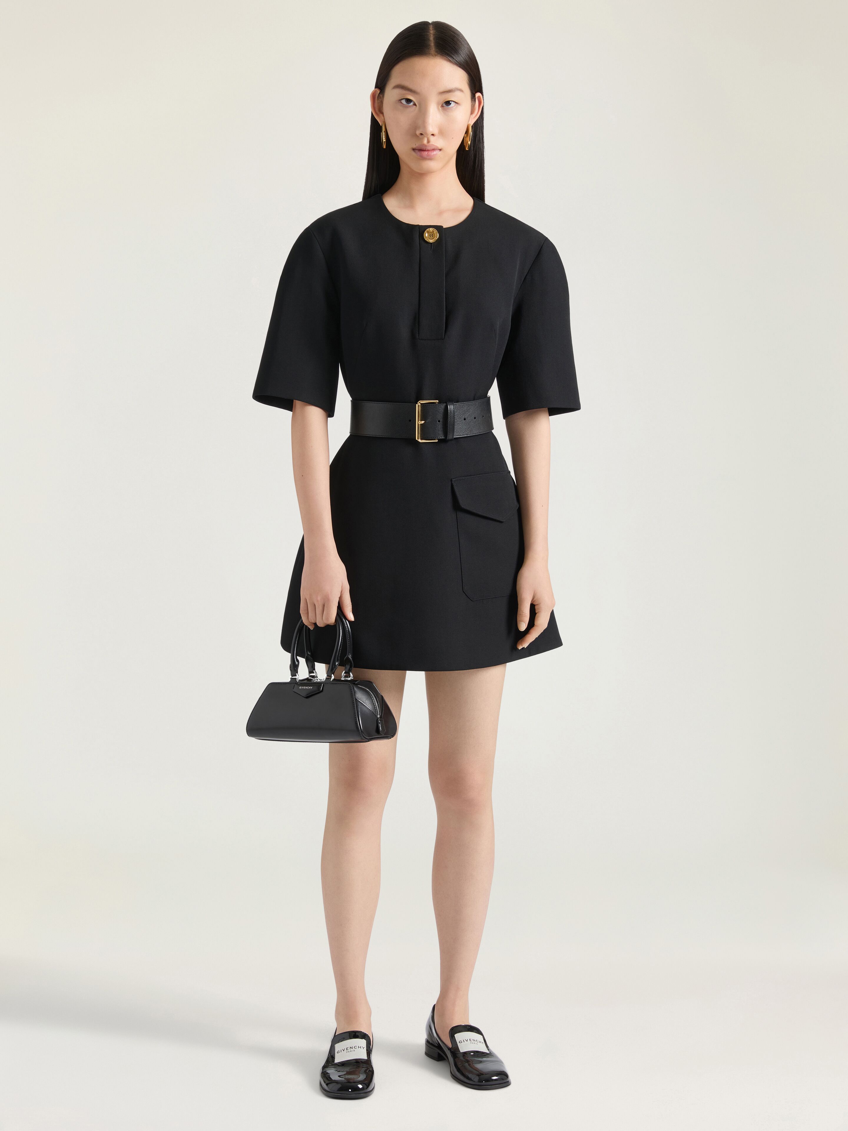 Mini dress in wool
